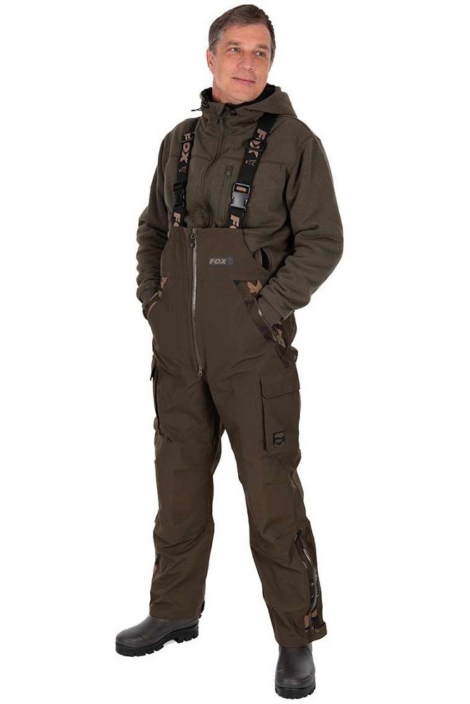 Fox Kalhoty RS25K Khaki Salopettes